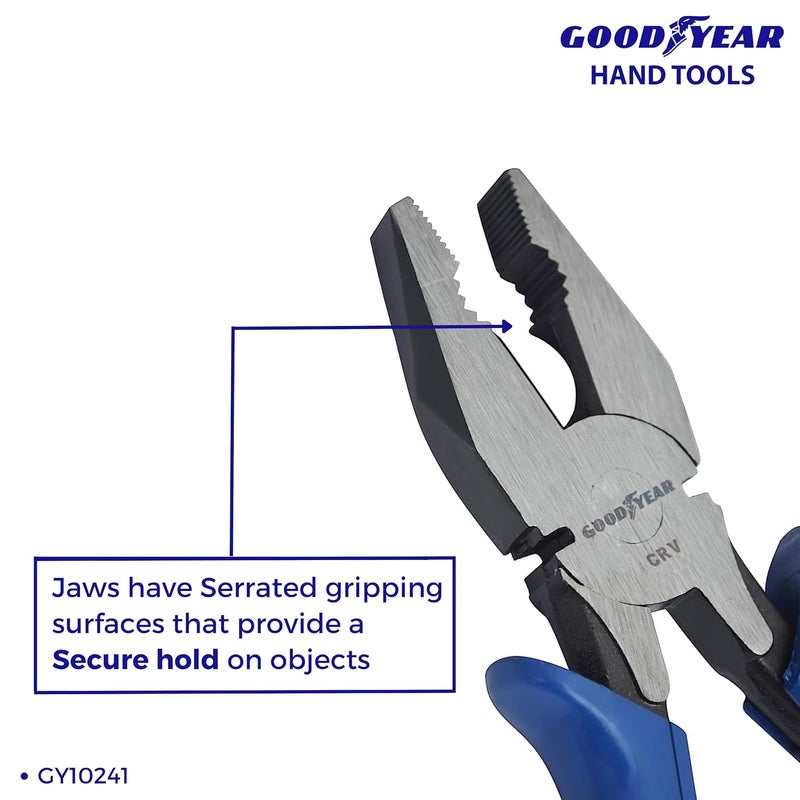 Good Year Chrome Vanadium 150 mm Combination Plier (Silver), 6 inch - Image 5