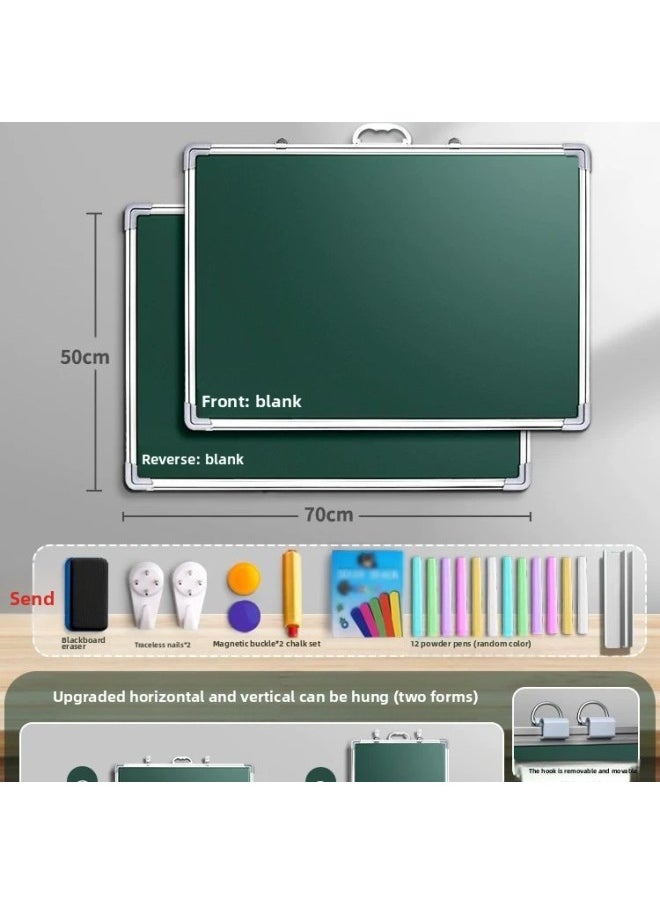 Generic - Office Practice Blackboard Practice Magnetic Chinese Characters Students Can Erasable Chalk Small Blackboard Home Double-sided Hanging Children's Teaching-Colour:[upgraded To Hang Horizontally And Vertically + Shipped By Sf Express] Product Launch And Free Luxury Gift Bag-Specification:[portable] 5 Rows And 8 Columns Of Tian Characters + Green Board/60*90 - Image 1