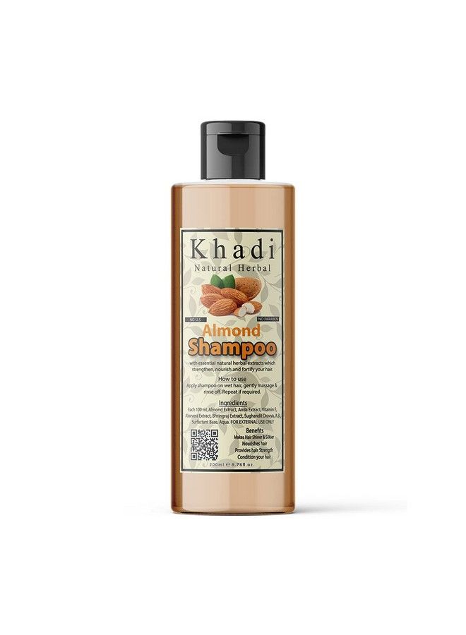 Khadi Natural Herbal Almond Shampoo And Conditioner Combo;| Promotes Hair Growth Controls Hair Fall (200Ml) - Image 3