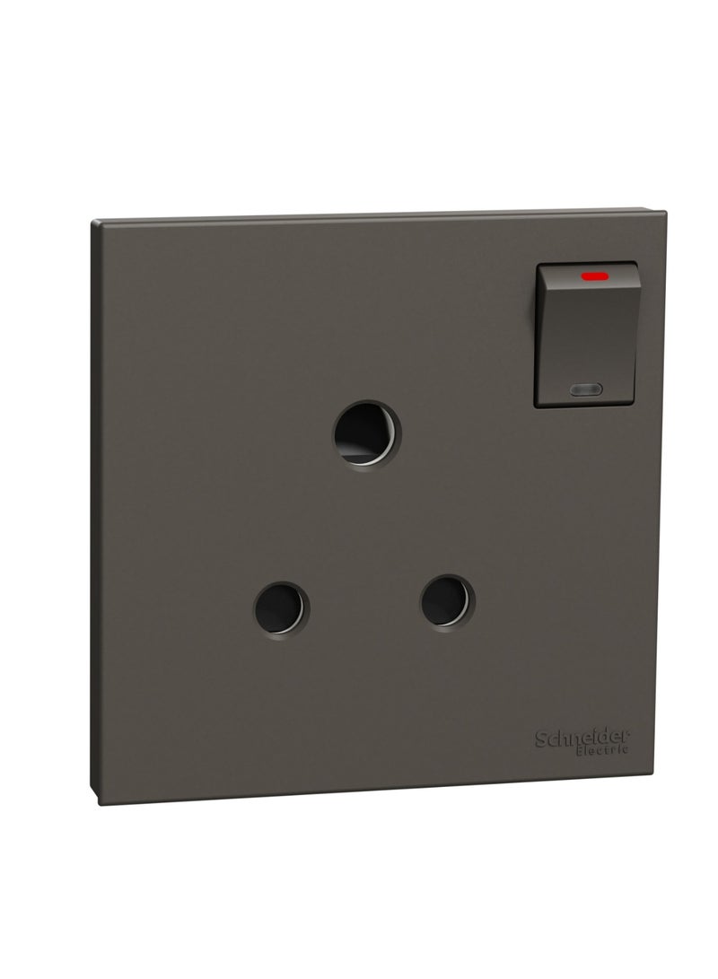 Schneider Electric AvatarOn C Switched socket 15A 250V 1 gang 3 round pin dark grey E8715_15_DG - Image 4