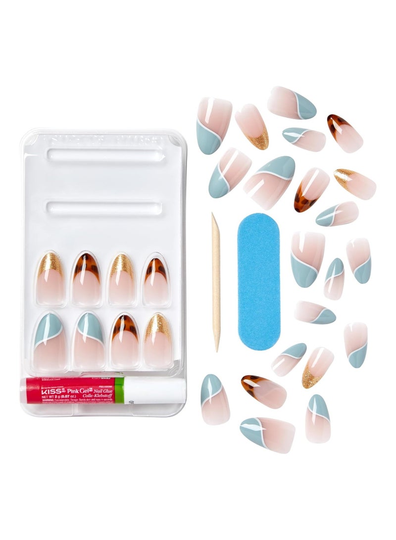 KISS Voguish Fantasy French Designs FV10C Size M 28Nail - Image 4