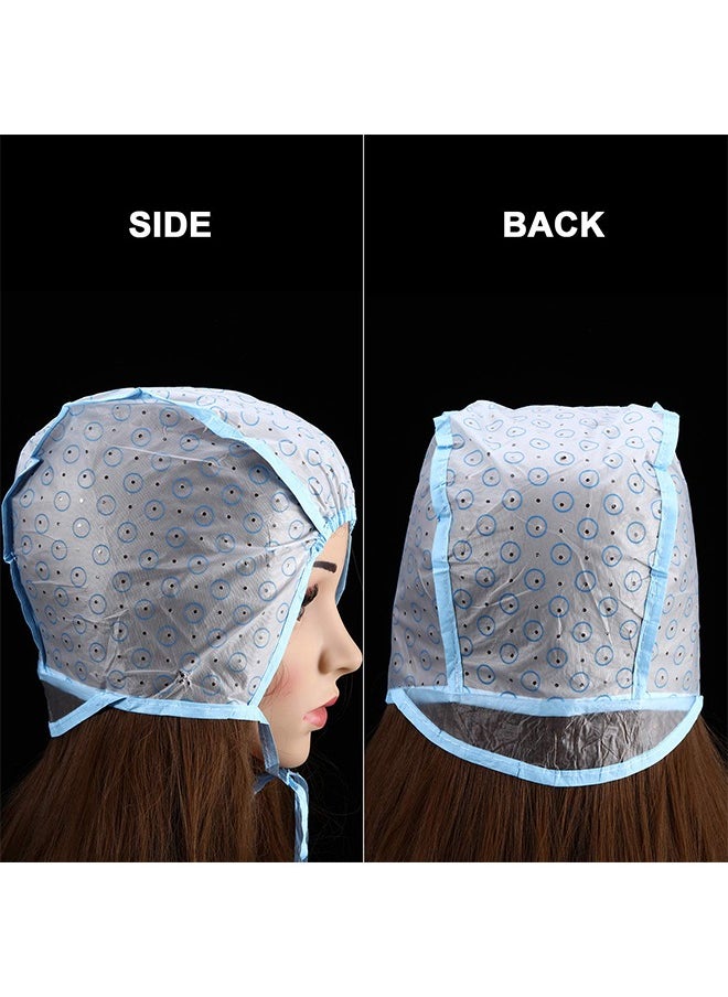 HY Home Dyeing Hair Set of 4 PCS, Highlighting Frosting Cap Highlight for Hair Cap Dye Color with Plastic Hooks Hair Coloring Salon Hairdressing Tool Kit Supplies (Blue)  - Image 4