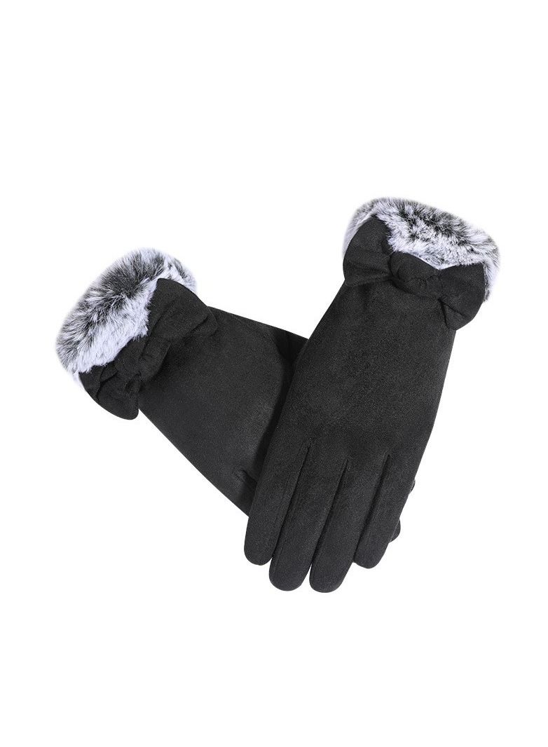 Golovejoy Women's Warm Plush Windproof And Cold Proof Lovely Gloves 