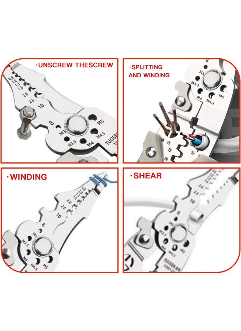 Calyrex - Calyrex Multifunctional wire stripper cable cutting pliers multipurpose professional wire stripper crimper wire stripping tool for electrical cable cutting - Image 1