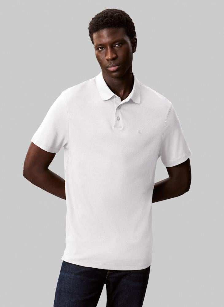 CALVIN KLEIN Cotton Short Sleeve Polo - Image 1