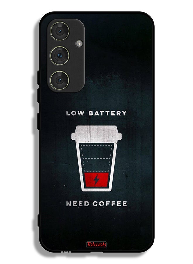 Tolwak Samsung Galaxy A54 5G Protective Case Cover Low Battery Need Coffee - Image 1