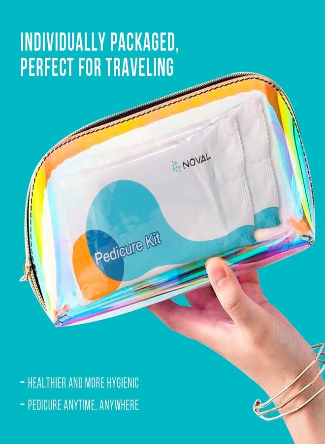 NOVAL Disposable Nail Salon Manicure Pedicure Set Kit Foot for Nail Beauty,4- Piece Including Nail File 80/100 Grit, Pumice, Buffer And Pusher,12 Kits - Image 5