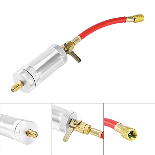 EVGATSAUTO Oil Injection Tool, Car A/C Oil Injector 1/4SAE R134 2 oz Oil Injector R134A R12 R22 Oil and Dye Injector Tools Car Accessories - Image 2