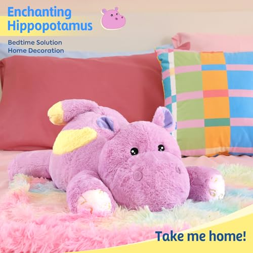 PEACH CAT 236 inch 5 lbs Hippo Weighted Stuffed Animals Large Hippopotamus Plushies Cute Plush Toys Gifts for Kids Adults - Image 5