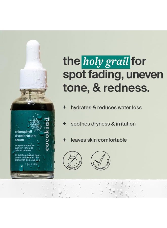 Cocokind Chlorophyll Discoloration Serum, Sensitive Skin Friendly Spot Fading Serum to Target Spots, Uneven Tone, and Redness, 1 fl oz - Image 2