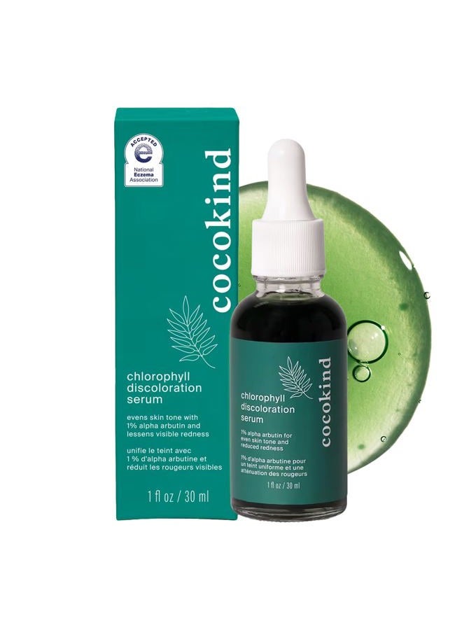 Cocokind Chlorophyll Discoloration Serum, Sensitive Skin Friendly Spot Fading Serum to Target Spots, Uneven Tone, and Redness, 1 fl oz - Image 1