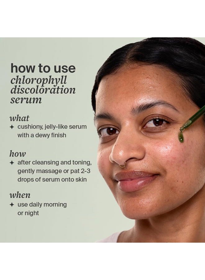 Cocokind Chlorophyll Discoloration Serum, Sensitive Skin Friendly Spot Fading Serum to Target Spots, Uneven Tone, and Redness, 1 fl oz - Image 3