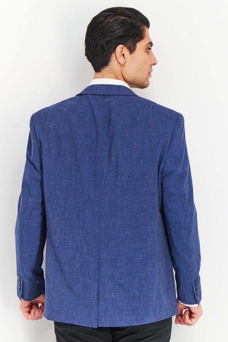 Club Room جاكيت بليزر سادة للرجال بقصة عادية، أزرق - Image 3