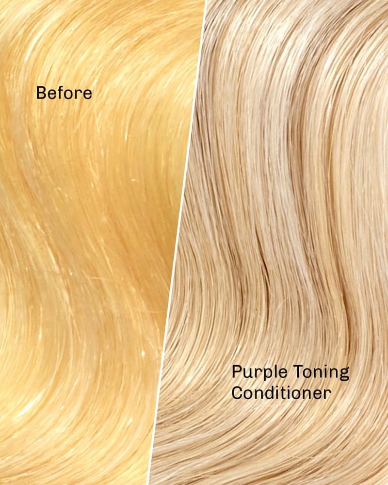 oVertone Haircare Purple Toning Conditioner - Neutralizes Brassiness for Blonde & Platinum Hair - Deeply Hydrating Formula with Shea Butter & Coconut Oil - Vegan, Cruelty-Free, Paraben-Free - 8 oz - Image 3
