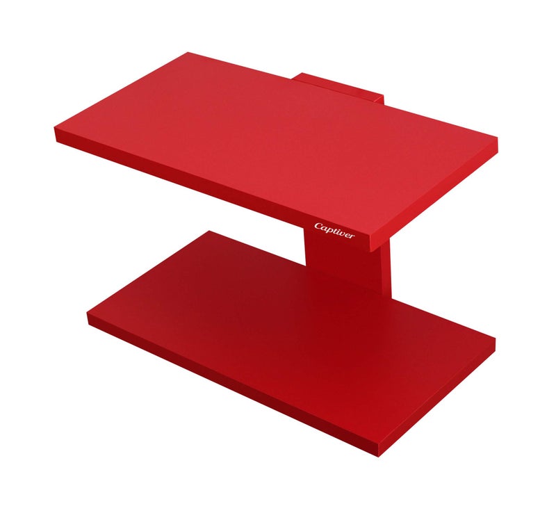 Captiver Aai Engineered Wood Wall Mounted Books Display Shelf Shelves Racks (Matte Finish Red) Multipurpose Storage Home Living Room Kitchen Office Library Organizer - Image 3