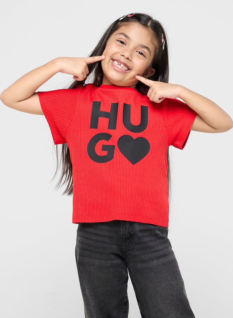 HUGO Kids Logo T-Shirt - Image 1