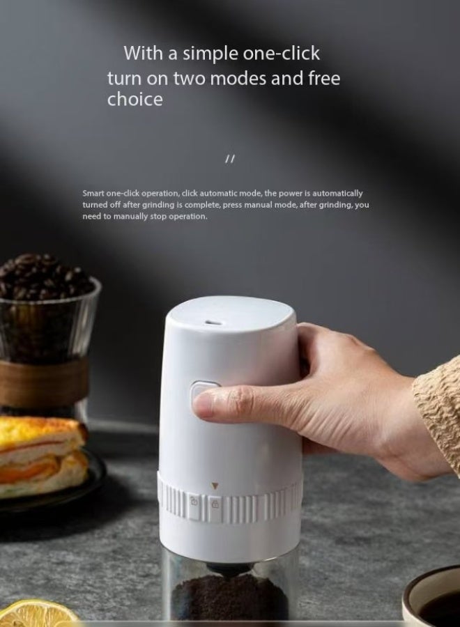 Electric Coffee Grinder 13 W ,Portable Electric Coffee Grinder, USB Rechargeable Burr Coffee Grinder, Spice Grinder Electric, Automatic Conical Coffee Bean Grinder for Espresso Drip French Press Grinder  - Image 2