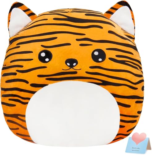 CozyWorld LED Tiger Plush Pillow Tiger Stuffed Animal Plush Toy Plushie Toy Squishy Pillow Birthday Christmas Valentine Gift for Kids - Image 1