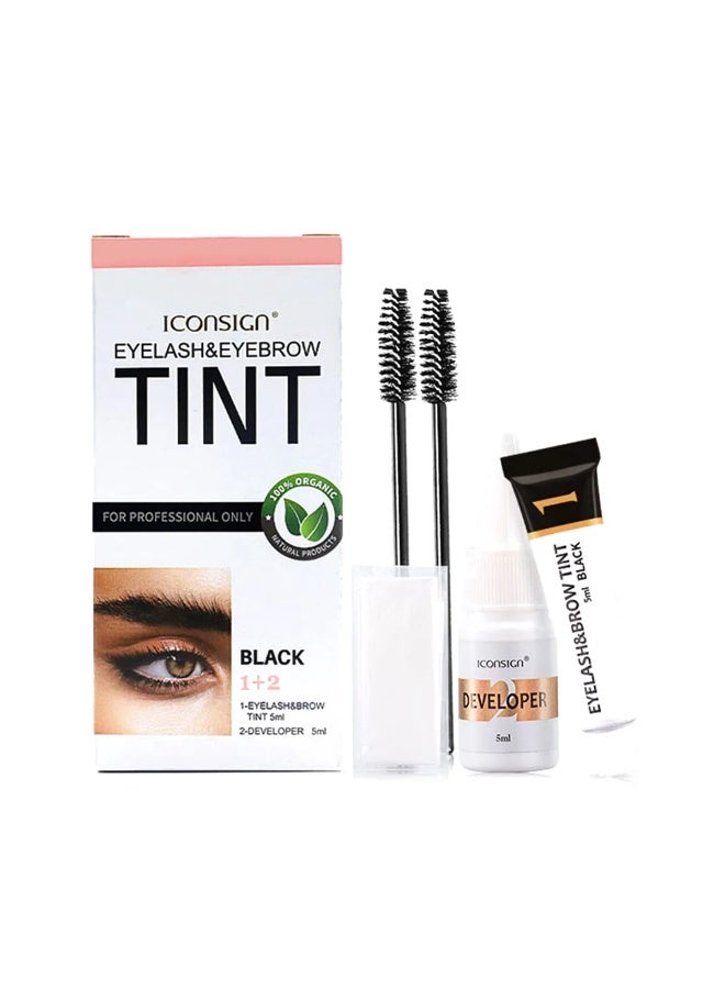 إيكونساين مجموعة صبغ وتلوين الرموش والحواجب من آيكون ساين - متوفرة باللون الأسود والبني والقهوة - Image 1