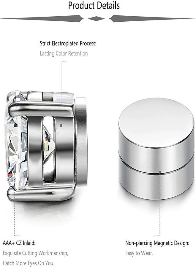 LZD Men Women Stainless Steel Magnetic Stud Earrings Non-Piercing Clip on E42 (Rose Gold) - Image 3