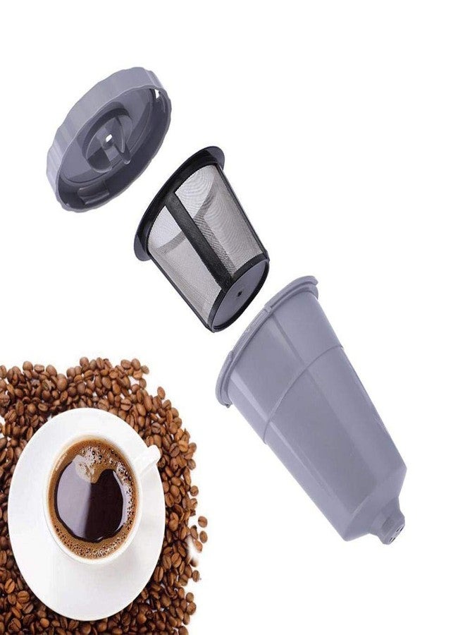 كيتوفا كبسولات قهوة قابلة لإعادة الاستخدام K40 لماكينات Keurig، قطع غيار كبسولات قهوة قابلة لإعادة الاستخدام، 3 قطع لماكينة Keurig My Brewer مع 4 فلاتر إضافية، سلسلة K40 K50 K60 K70/75، رمادي - Image 2