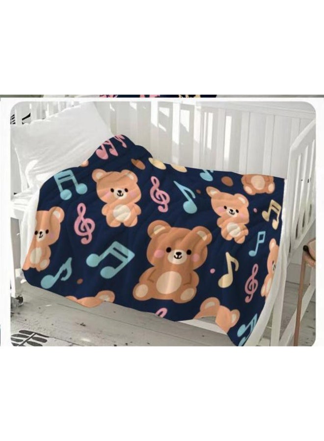 general Baby and children's cartoon flannel thin blanket (warm and comfortable, suitable for sleep, game use) 70cm*100cm - Image 2