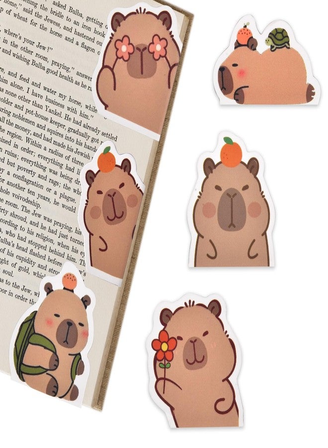 Nerien 6pcs Capybara Magnetic Bookmarks - Cute Book Markers Clip for Reading Women, Capybara Fun Magnet Page Markers for Book Lovers Reader Men Boys Girls, Funny Capybara Gifts for Teachers Students - Image 1