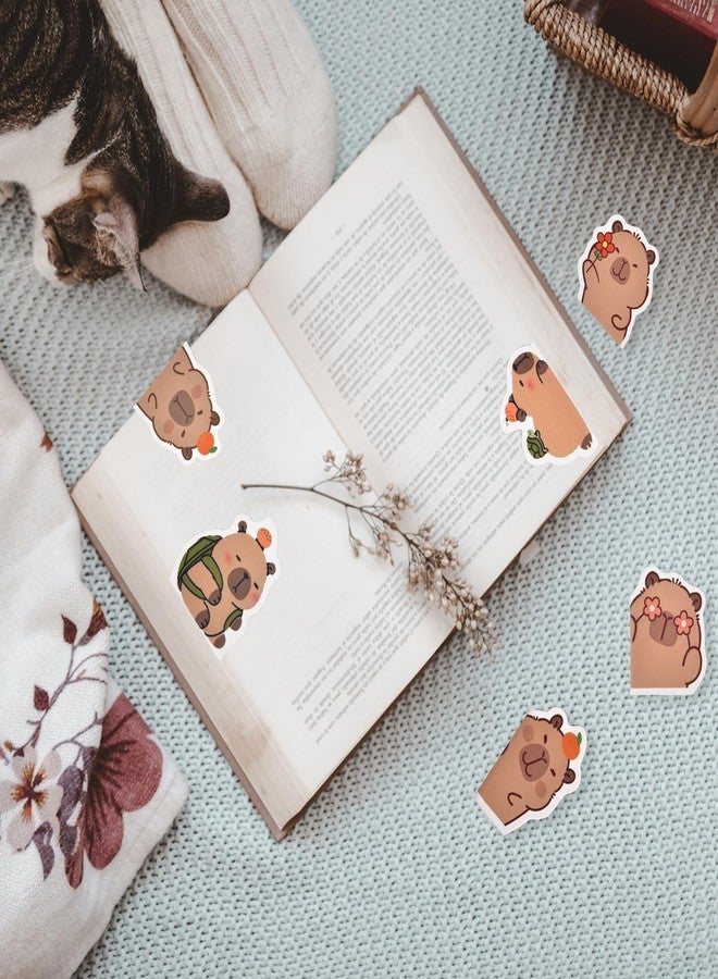 Nerien 6pcs Capybara Magnetic Bookmarks - Cute Book Markers Clip for Reading Women, Capybara Fun Magnet Page Markers for Book Lovers Reader Men Boys Girls, Funny Capybara Gifts for Teachers Students - Image 5