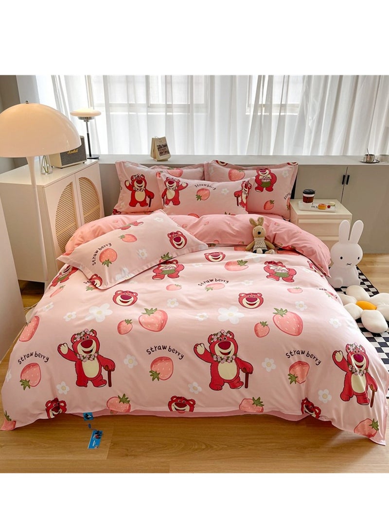 4pcs bedding set 2 pillowcases 1 quilt cover 1 bed sheet four-piece set with creative and fashionable styling - Image 2