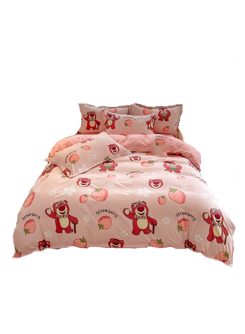 4pcs bedding set 2 pillowcases 1 quilt cover 1 bed sheet four-piece set with creative and fashionable styling - Image 1