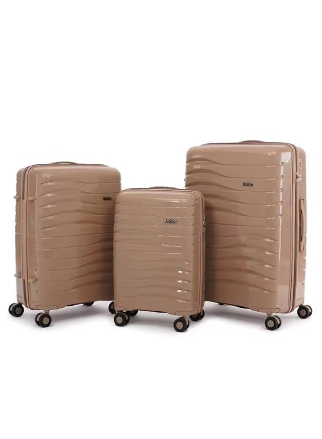 إن كي أكس مجموعة أمتعة صلبة بلون كاكي أنيق مع عجلات دوارة - Image 1