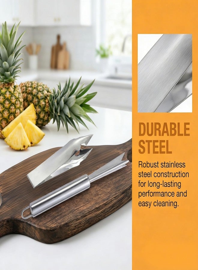 KGCGJVB 2Pcs Pineapple Eye Remover Tool Stainless Steel Peeler and Cutter Multifunctional Fruit Slicer Corer for Peel Peeler Pinapple Cut Kitchen Tools and Accessories - Image 2