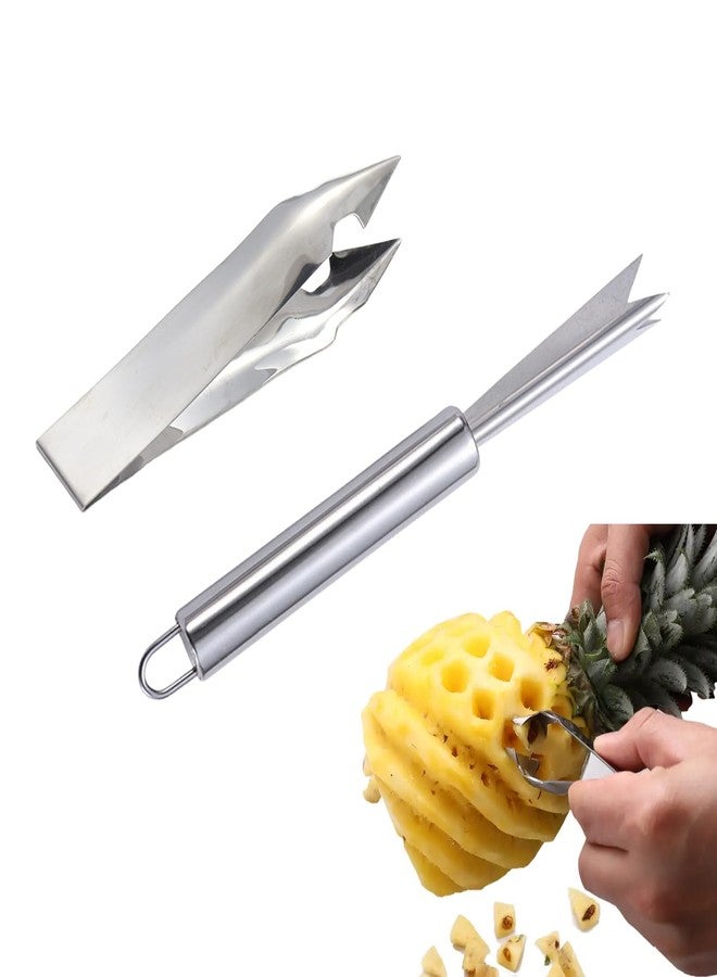 KGCGJVB 2Pcs Pineapple Eye Remover Tool Stainless Steel Peeler and Cutter Multifunctional Fruit Slicer Corer for Peel Peeler Pinapple Cut Kitchen Tools and Accessories - Image 1