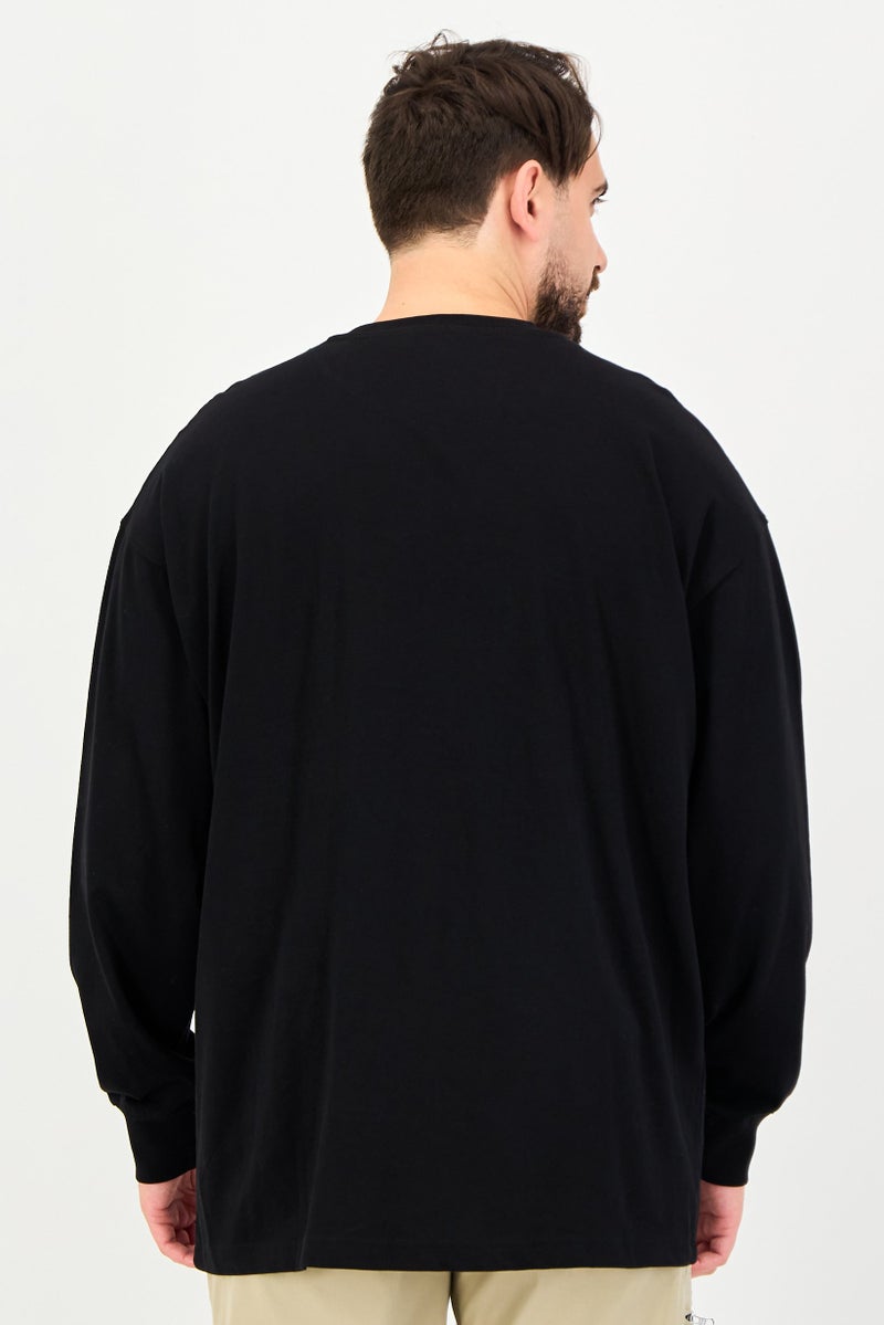 Celio Men Crew Neck Camouflage Long Sleeve Sweatshirt, Black - Image 3