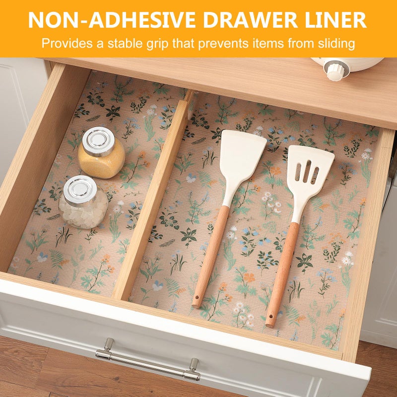 Innolites Shelf Liners For Kitchen Cabinets - Drawer Liner Waterproof & Oil-Proof  Non-Adhesive Eva Mat - Durable & Washable - For Shelves  Cupboard  Dresser (11.8 X 118 Inch) - Image 2