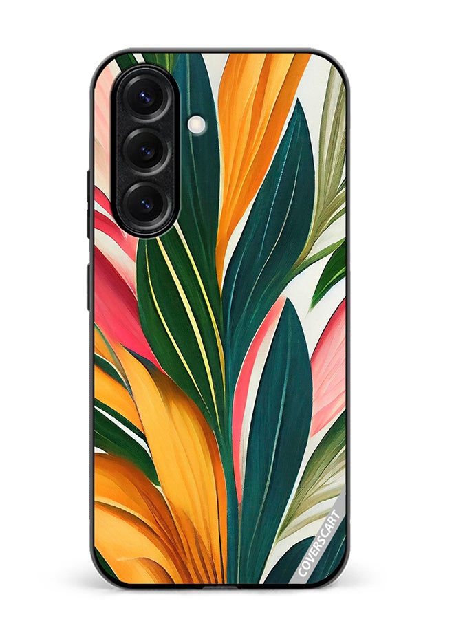 VR CREATIVE Protective Case Cover For Samsung Galaxy S25 Plus Backdrop Of Abstract Bright Style Flowers And Tropical Design Multicolour