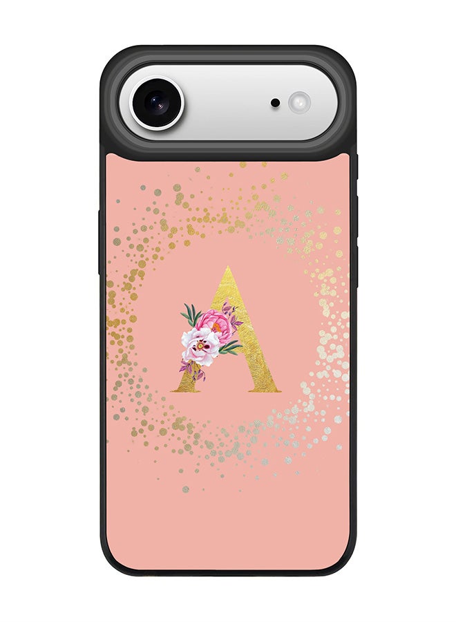 Stylizedd iPhone Air Case, [Compatible with MagSafe] Slim Magnetic cover Phone Case iPhone Air -Custom Monogram Floral - A  (Rose Pink ) - Image 1