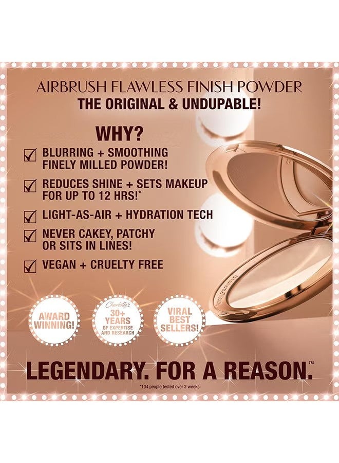 Charlotte Tilbury Airbrush Flawless Finish Powder, Long-Lasting Matte Finish - #2 Medium - Image 4