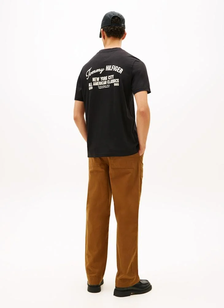 TOMMY HILFIGER Back Logo Jersey Crew Neck T-Shirt