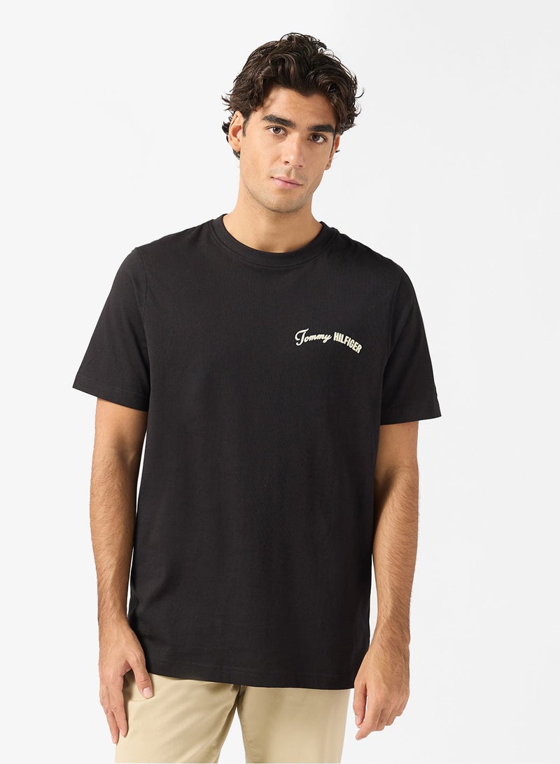 TOMMY HILFIGER Back Logo Jersey Crew Neck T-Shirt - Image 1
