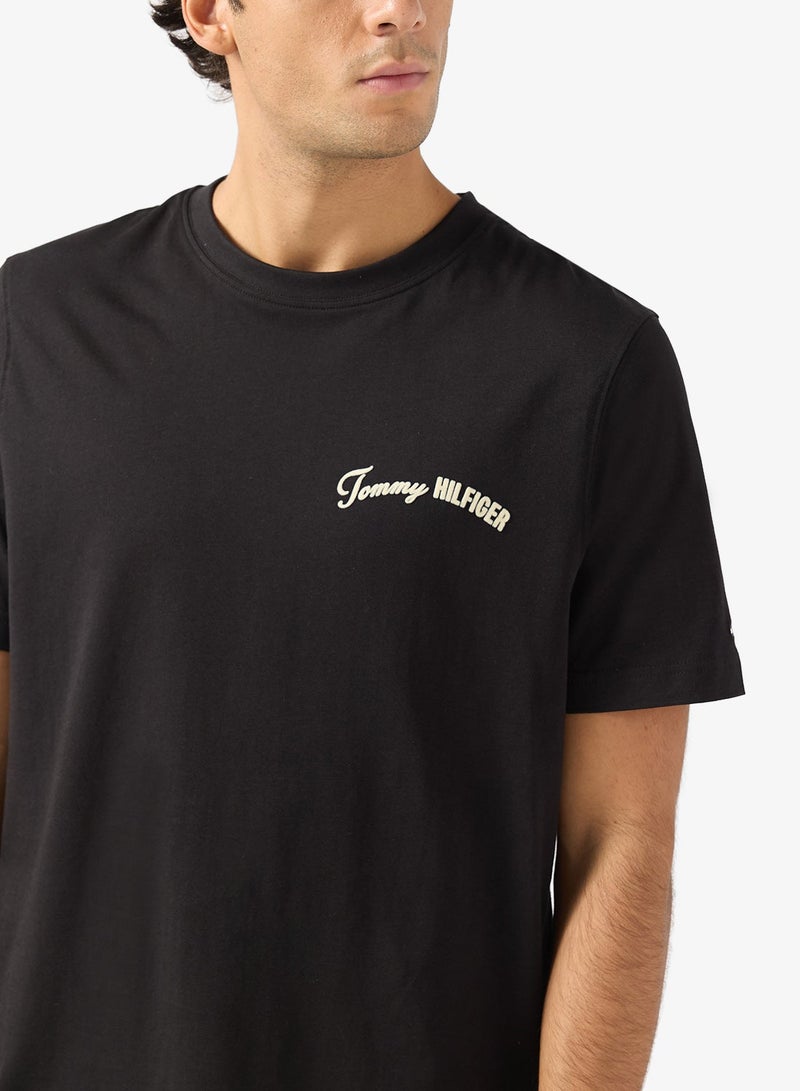 TOMMY HILFIGER Back Logo Jersey Crew Neck T-Shirt - Image 3