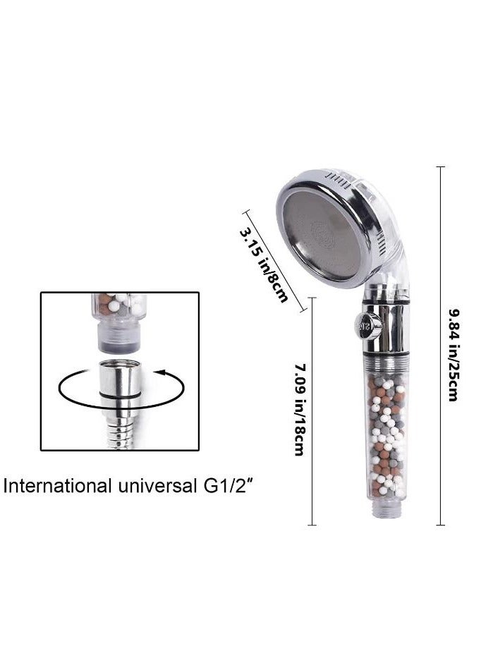 Three-speed filtered water-stop shower booster shower head negative ion water purification shower set - Image 4