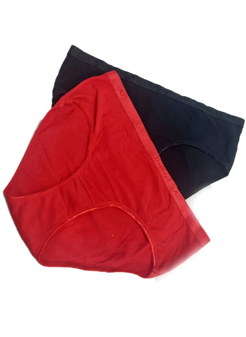 Dabbagh - Set of two multicolored women cotton smooth underwear paded panties - Image 1