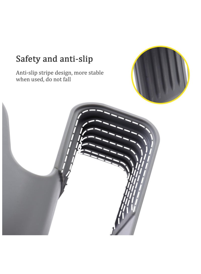 SYOSI Car Seat Cup Holder, Drink Bottle Holder Child Safety, Seat Drink Holder Non-slip, Classic Gray Cup Organizer Portable, ABS Elastic Hook Cup Holder Universal Multi-purpose Cup Holder for Car Seat - Image 4