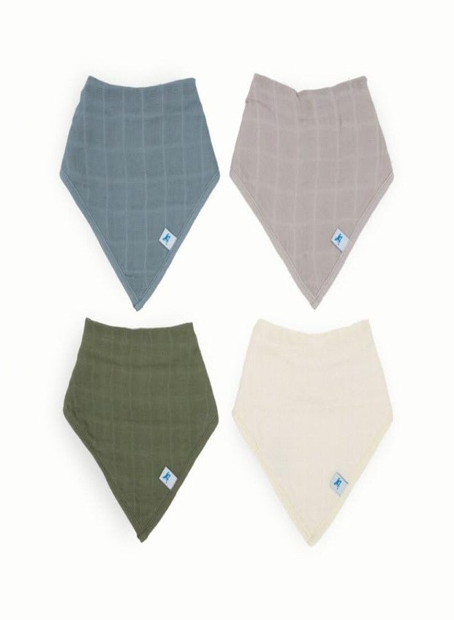 Little Unicorn Baby Bandana Bib 4 pack | Absorbent, Extra Soft Cotton for Drooling & Teething | Adjustable fit (Sea) - Image 1