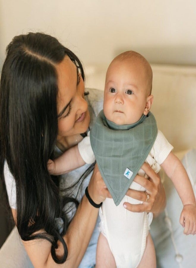 Little Unicorn Baby Bandana Bib 4 pack | Absorbent, Extra Soft Cotton for Drooling & Teething | Adjustable fit (Sea) - Image 4