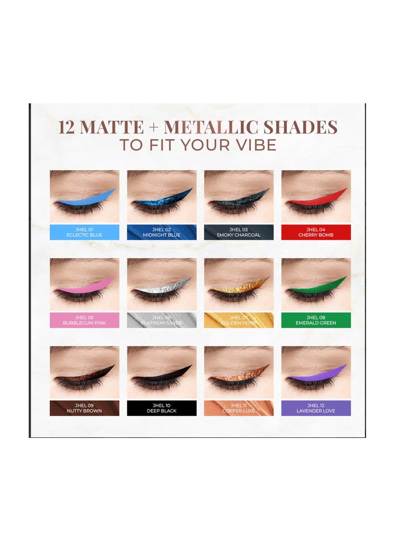 Just Herbs Herb Enriched Waterproof Eyeliner Organic With Jojoba Oil & Vitamin E - 09 - Nutty Brown 2.5ml  - Image 3