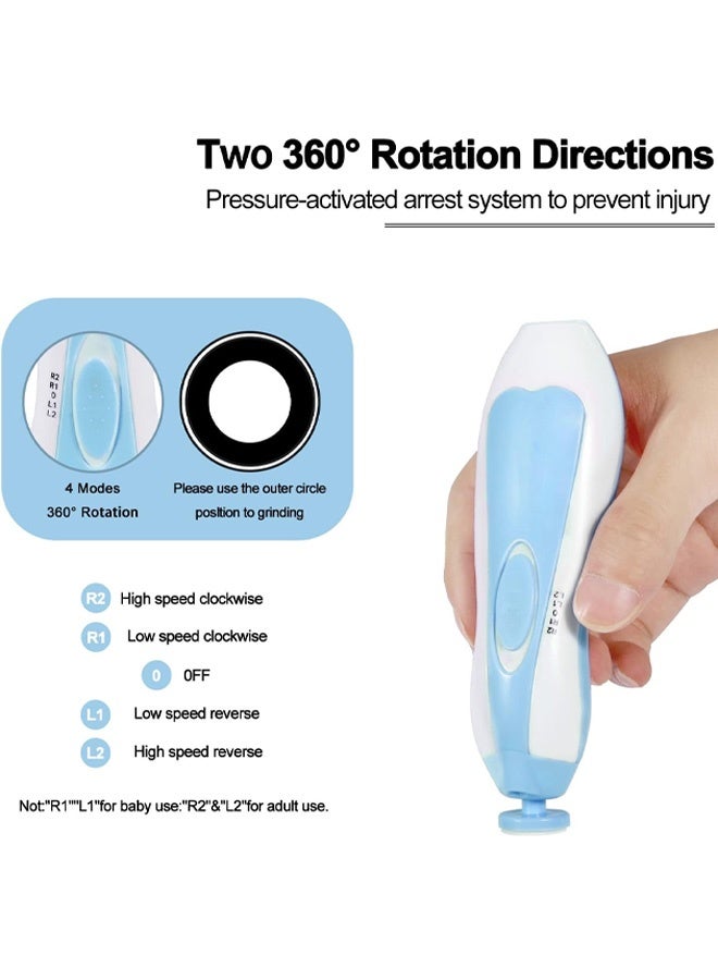 Electric Nail Clipper, 6 in 1 Electronic Baby Nail Clipper File Safe Grinding Heads Nail Trimmer Set for Newborn Manicure - Image 5