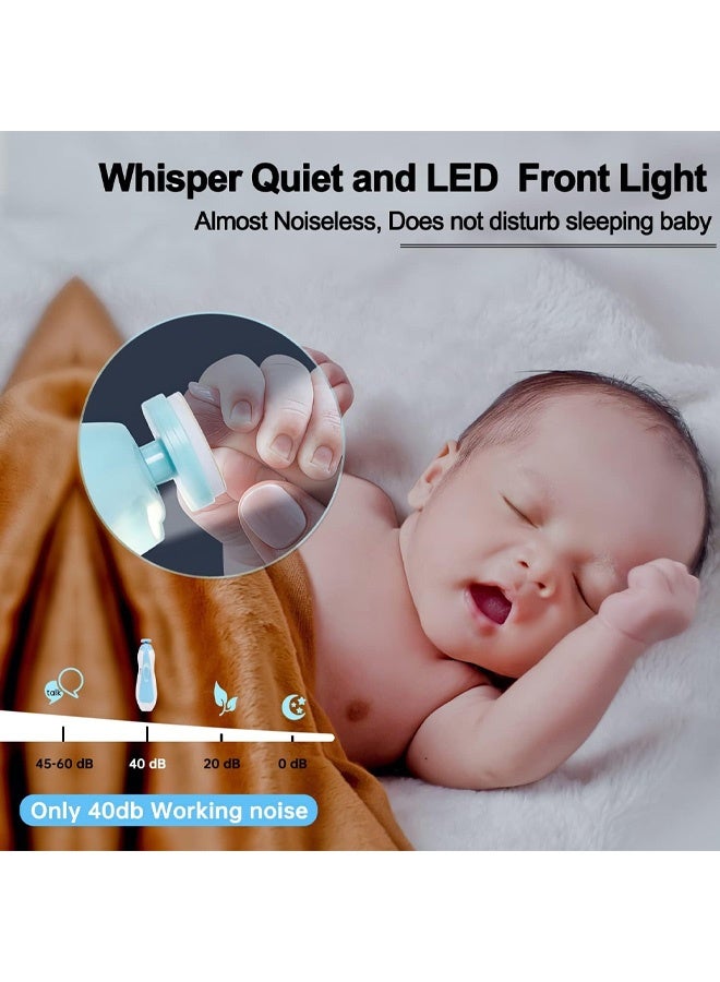 Electric Nail Clipper, 6 in 1 Electronic Baby Nail Clipper File Safe Grinding Heads Nail Trimmer Set for Newborn Manicure - Image 4