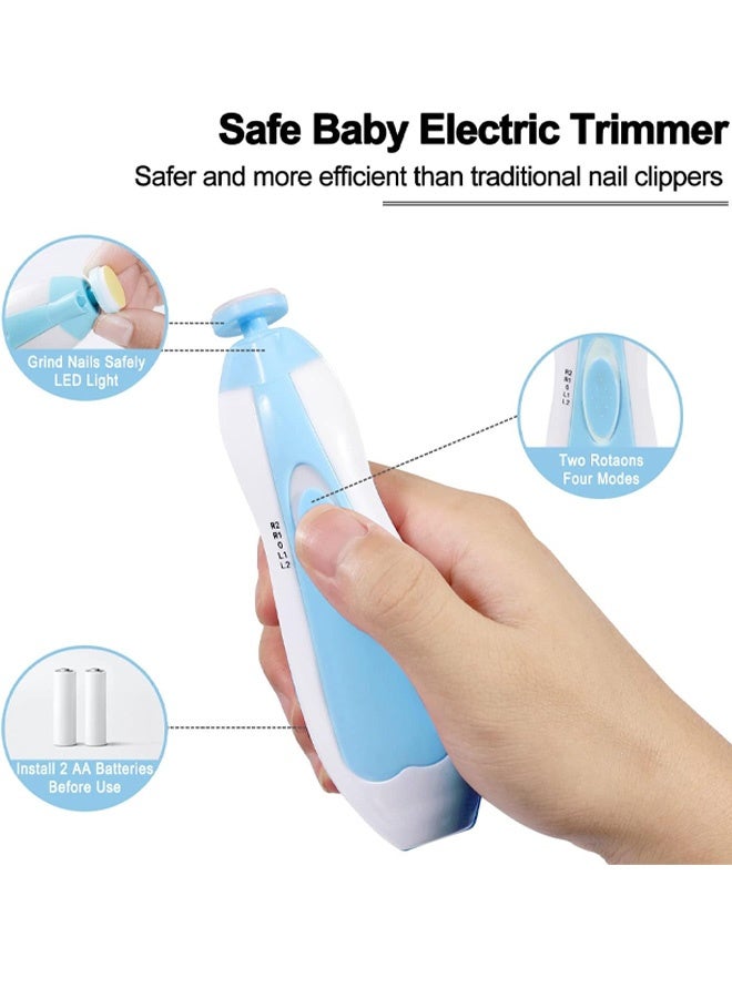 Electric Nail Clipper, 6 in 1 Electronic Baby Nail Clipper File Safe Grinding Heads Nail Trimmer Set for Newborn Manicure - Image 2